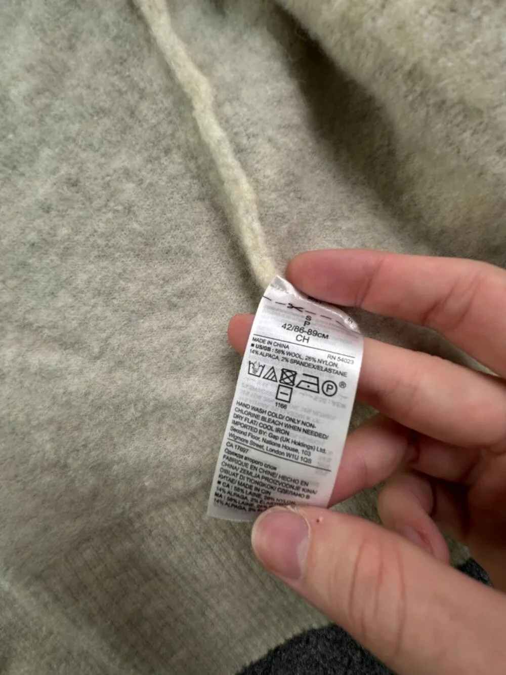 Banana Republic Wool Alpaca Blend Sweater Women’s Small Ivory Open Cardigan